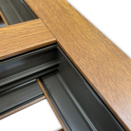 Haffner SL8 Seamless weld - image shows a section of a window frame with a seamless weld from Haffner's 8 Head CNC Welding Machine